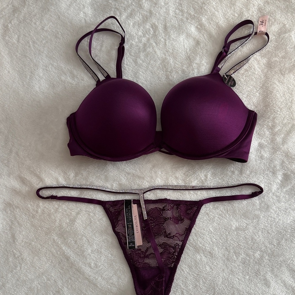 Victoria's Secret Deep Purple Bra Set